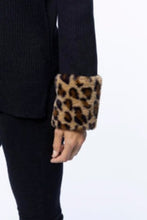 Load image into Gallery viewer, Ribbed Cotton/Cashmere with Faux Cheetah Cuffs - Tyler Boe
