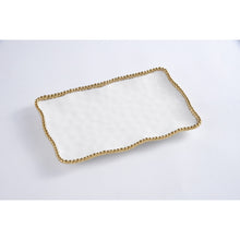 Load image into Gallery viewer, Gold medium platter from Pampa Bay, elegant and versatile serving dish for any occasion.
